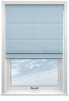Wexley, Arctic Blue - Twist&Fit Roman Blind